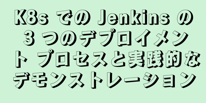 K8s での Jenkins の 3 つのデプロイメント プロセスと実践的なデモンストレーション