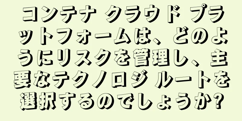 コンテナ クラウド プラットフォームは、どのようにリスクを管理し、主要なテクノロジ ルートを選択するのでしょうか?