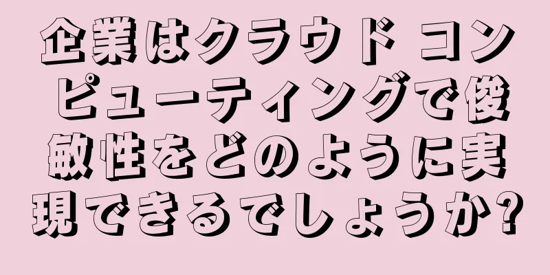企業はクラウド コンピューティングで俊敏性をどのように実現できるでしょうか?