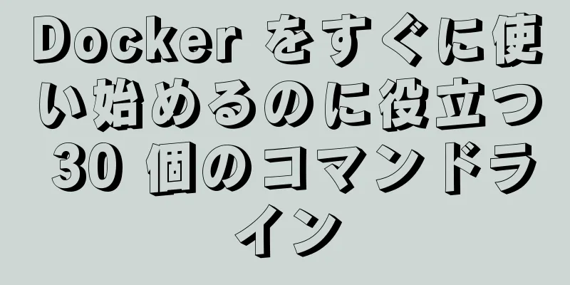 Docker をすぐに使い始めるのに役立つ 30 個のコマンドライン