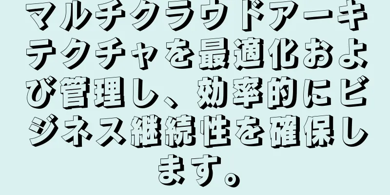 マルチクラウドアーキテクチャを最適化および管理し、効率的にビジネス継続性を確保します。