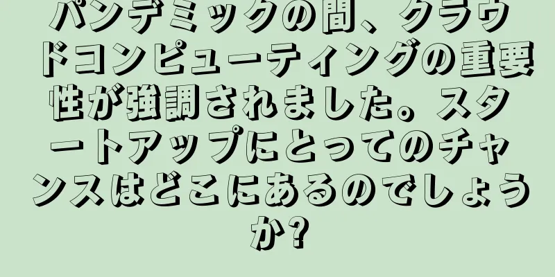 パンデミックの間、クラウドコンピューティングの重要性が強調されました。スタートアップにとってのチャンスはどこにあるのでしょうか?