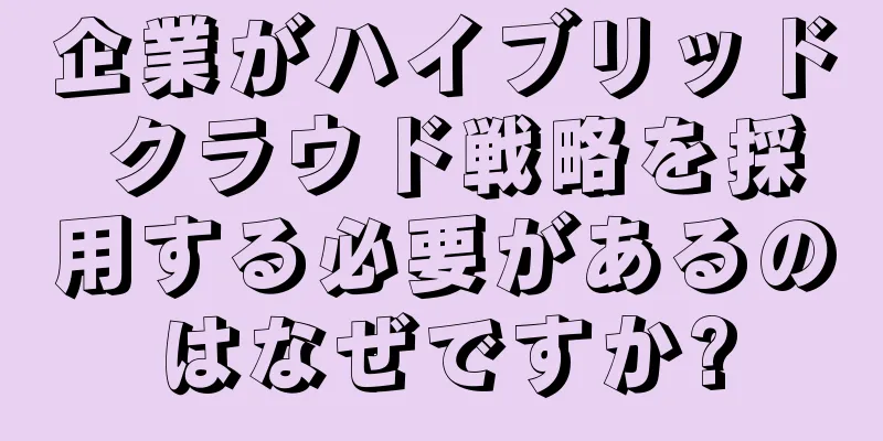 企業がハイブリッド クラウド戦略を採用する必要があるのはなぜですか?