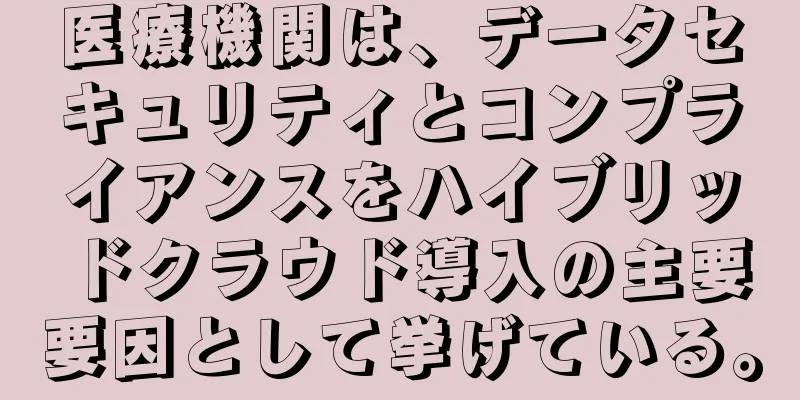 医療機関は、データセキュリティとコンプライアンスをハイブリッドクラウド導入の主要要因として挙げている。