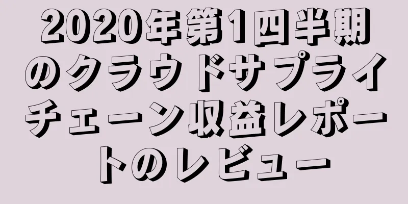 2020年第1四半期のクラウドサプライチェーン収益レポートのレビュー