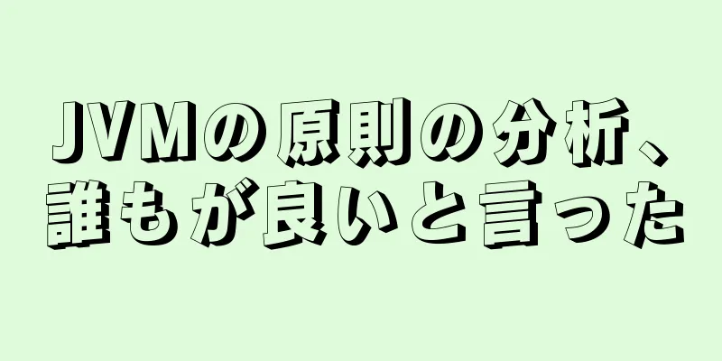 JVMの原則の分析、誰もが良いと言った