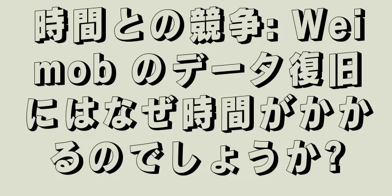 時間との競争: Weimob のデータ復旧にはなぜ時間がかかるのでしょうか?
