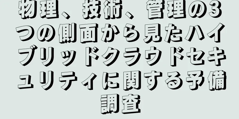 物理、技術、管理の3つの側面から見たハイブリッドクラウドセキュリティに関する予備調査