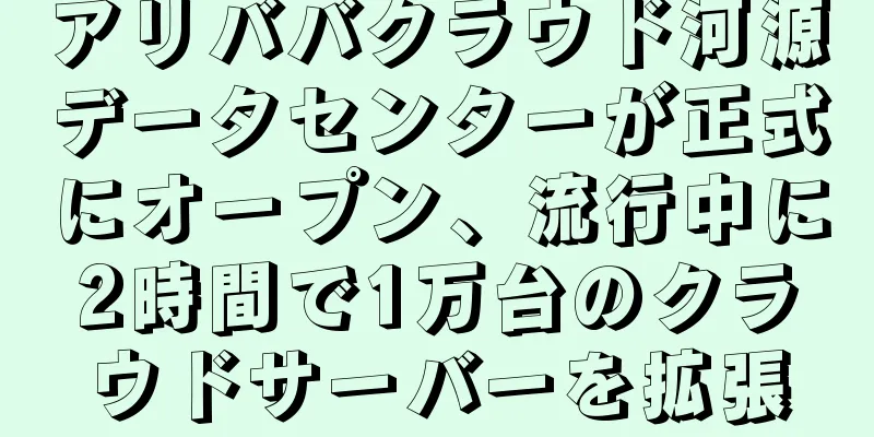 アリババクラウド河源データセンターが正式にオープン、流行中に2時間で1万台のクラウドサーバーを拡張