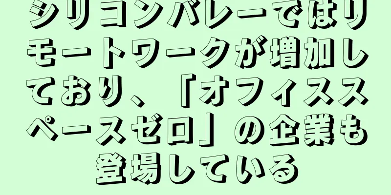 シリコンバレーではリモートワークが増加しており、「オフィススペースゼロ」の企業も登場している