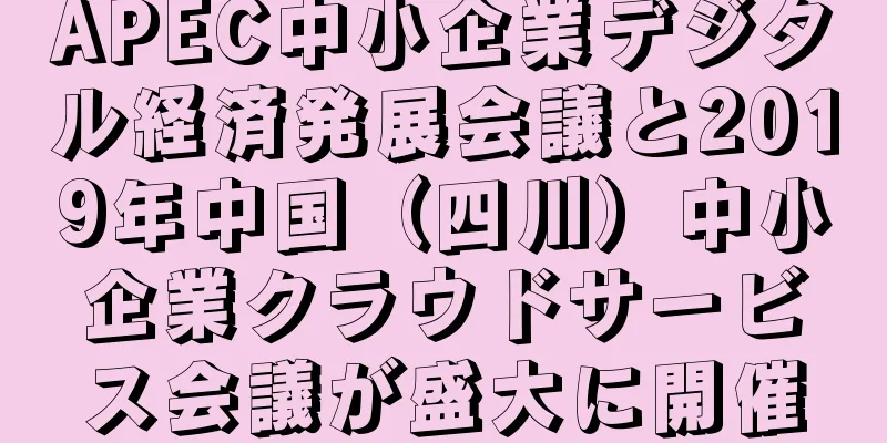 APEC中小企業デジタル経済発展会議と2019年中国（四川）中小企業クラウドサービス会議が盛大に開催