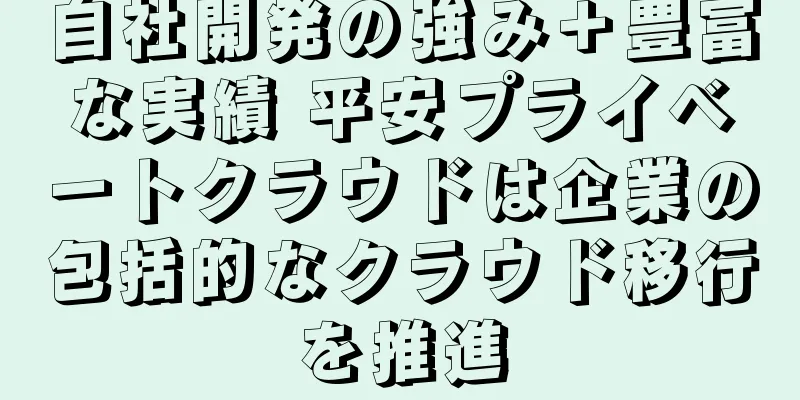 自社開発の強み＋豊富な実績 平安プライベートクラウドは企業の包括的なクラウド移行を推進
