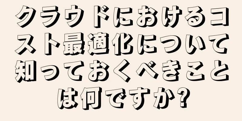 クラウドにおけるコスト最適化について知っておくべきことは何ですか?