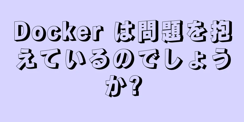 Docker は問題を抱えているのでしょうか?