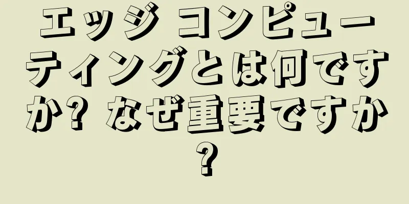 エッジ コンピューティングとは何ですか? なぜ重要ですか?