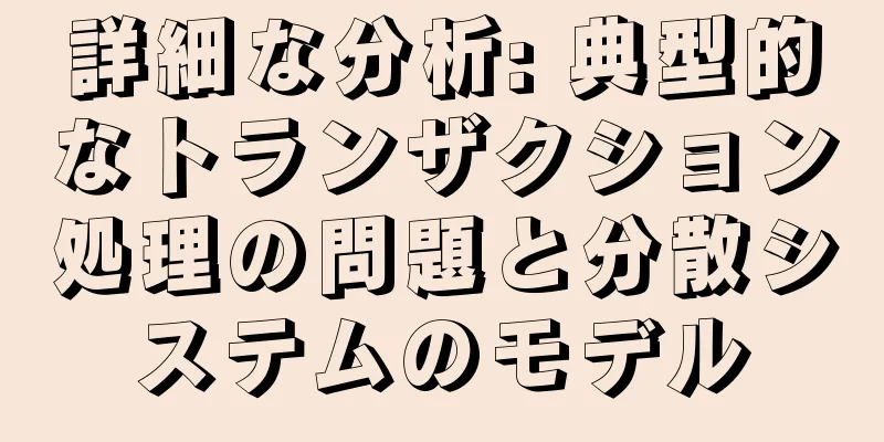 詳細な分析: 典型的なトランザクション処理の問題と分散システムのモデル
