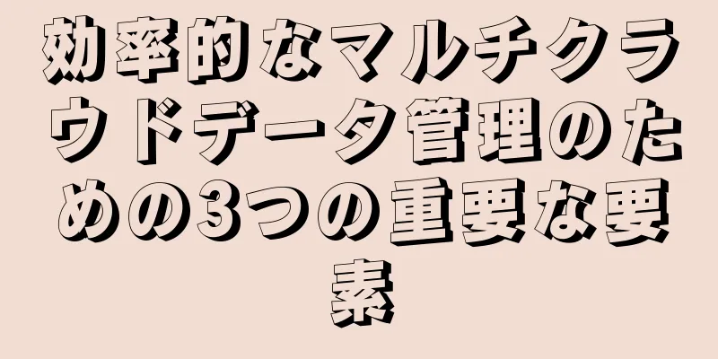 効率的なマルチクラウドデータ管理のための3つの重要な要素