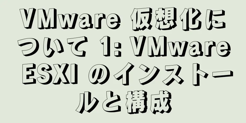 VMware 仮想化について 1: VMware ESXI のインストールと構成