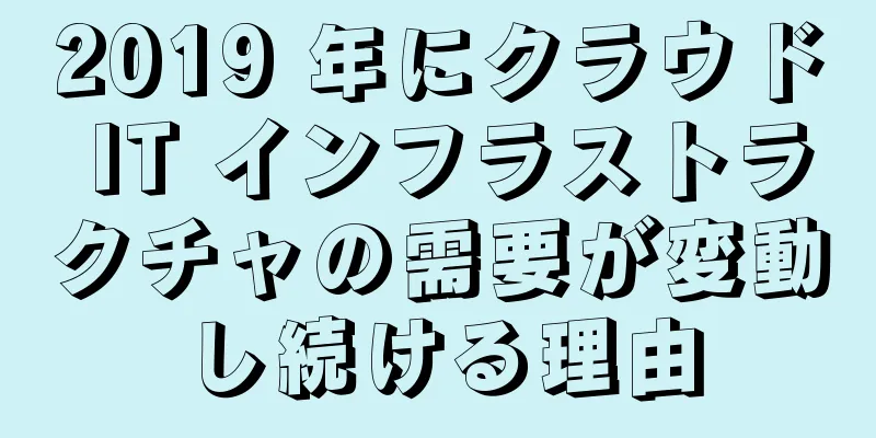 2019 年にクラウド IT インフラストラクチャの需要が変動し続ける理由
