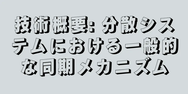 技術概要: 分散システムにおける一般的な同期メカニズム