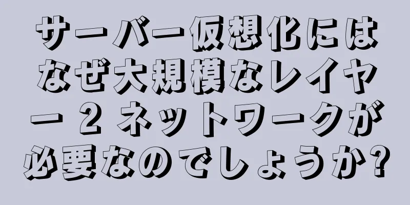 サーバー仮想化にはなぜ大規模なレイヤー 2 ネットワークが必要なのでしょうか?