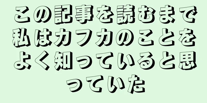 この記事を読むまで私はカフカのことをよく知っていると思っていた