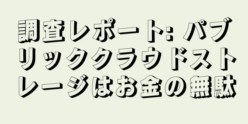 調査レポート: パブリッククラウドストレージはお金の無駄