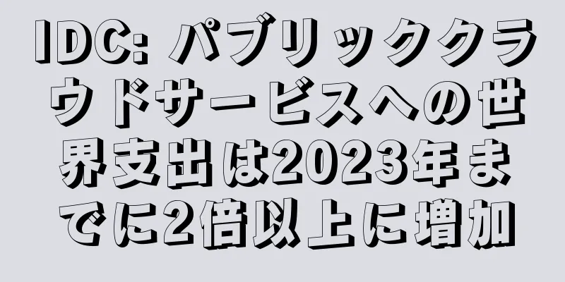 IDC: パブリッククラウドサービスへの世界支出は2023年までに2倍以上に増加