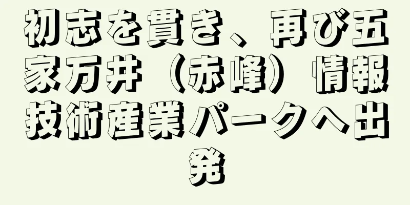 初志を貫き、再び五家万井（赤峰）情報技術産業パークへ出発