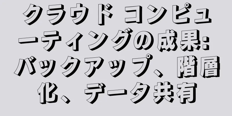 クラウド コンピューティングの成果: バックアップ、階層化、データ共有
