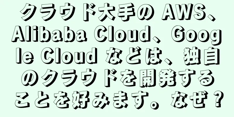 クラウド大手の AWS、Alibaba Cloud、Google Cloud などは、独自のクラウドを開発することを好みます。なぜ？