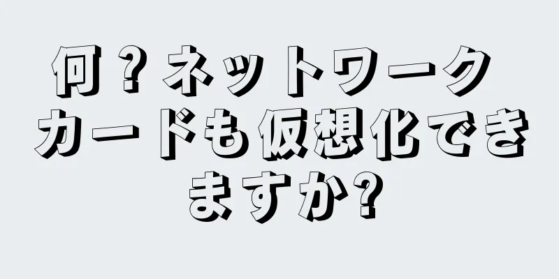 何？ネットワーク カードも仮想化できますか?