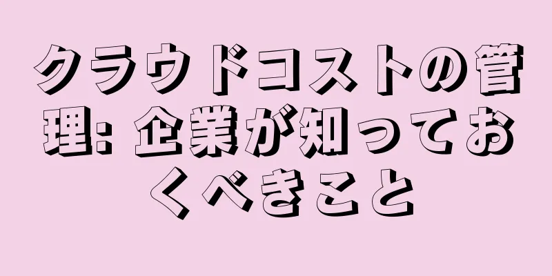 クラウドコストの管理: 企業が知っておくべきこと