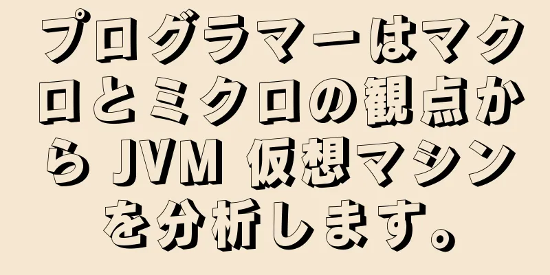 プログラマーはマクロとミクロの観点から JVM 仮想マシンを分析します。