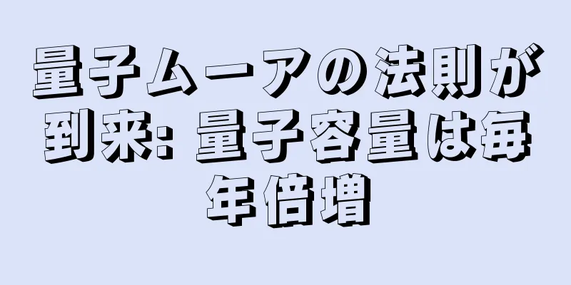 量子ムーアの法則が到来: 量子容量は毎年倍増