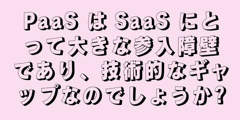 PaaS は SaaS にとって大きな参入障壁であり、技術的なギャップなのでしょうか?