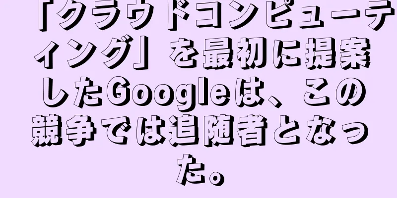 「クラウドコンピューティング」を最初に提案したGoogleは、この競争では追随者となった。