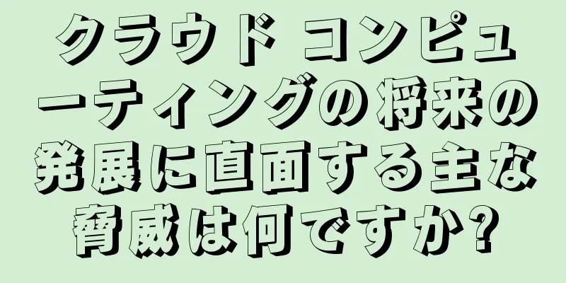 クラウド コンピューティングの将来の発展に直面する主な脅威は何ですか?
