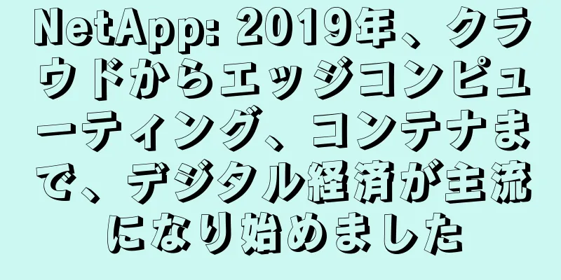 NetApp: 2019年、クラウドからエッジコンピューティング、コンテナまで、デジタル経済が主流になり始めました