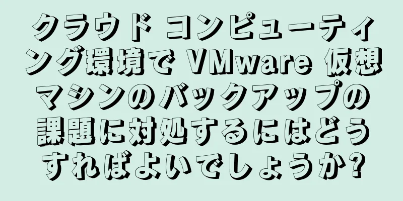 クラウド コンピューティング環境で VMware 仮想マシンのバックアップの課題に対処するにはどうすればよいでしょうか?