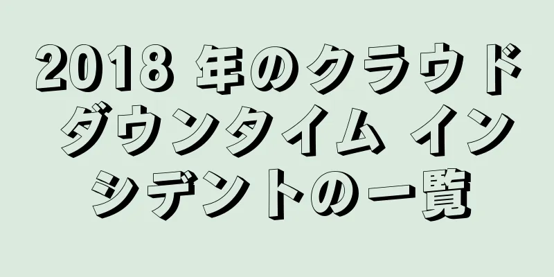 2018 年のクラウド ダウンタイム インシデントの一覧