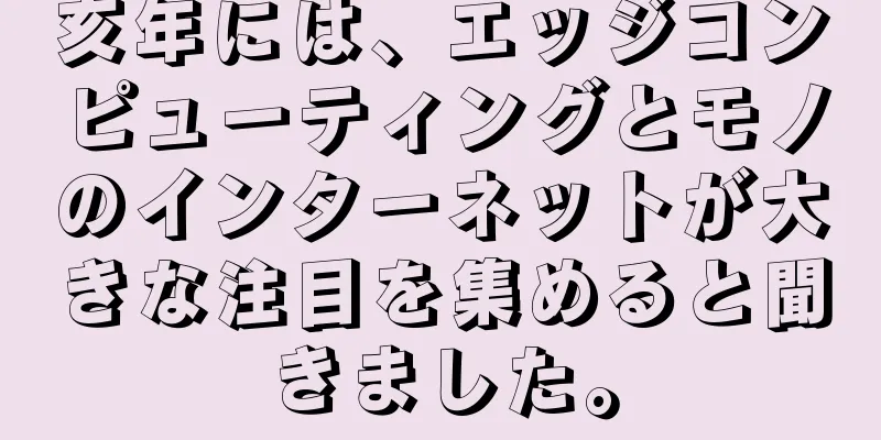 亥年には、エッジコンピューティングとモノのインターネットが大きな注目を集めると聞きました。