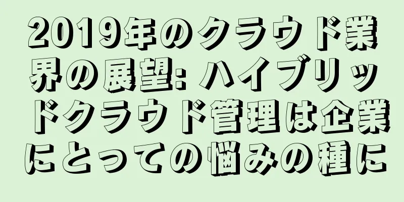 2019年のクラウド業界の展望: ハイブリッドクラウド管理は企業にとっての悩みの種に