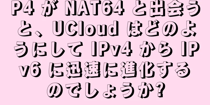 P4 が NAT64 と出会うと、UCloud はどのようにして IPv4 から IPv6 に迅速に進化するのでしょうか?