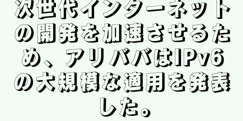 次世代インターネットの開発を加速させるため、アリババはIPv6の大規模な適用を発表した。