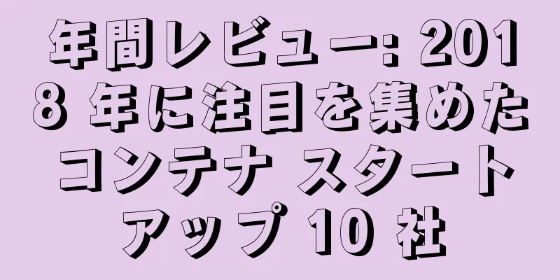 年間レビュー: 2018 年に注目を集めたコンテナ スタートアップ 10 社
