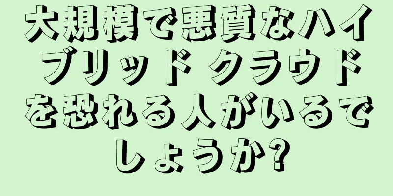 大規模で悪質なハイブリッド クラウドを恐れる人がいるでしょうか?