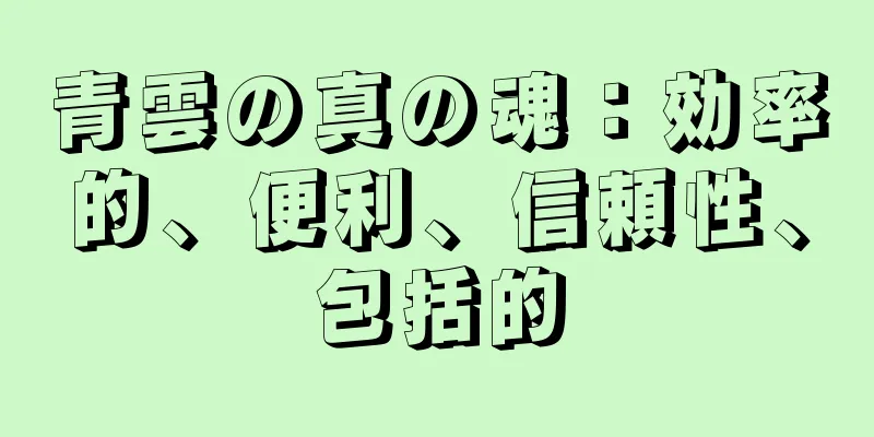青雲の真の魂：効率的、便利、信頼性、包括的