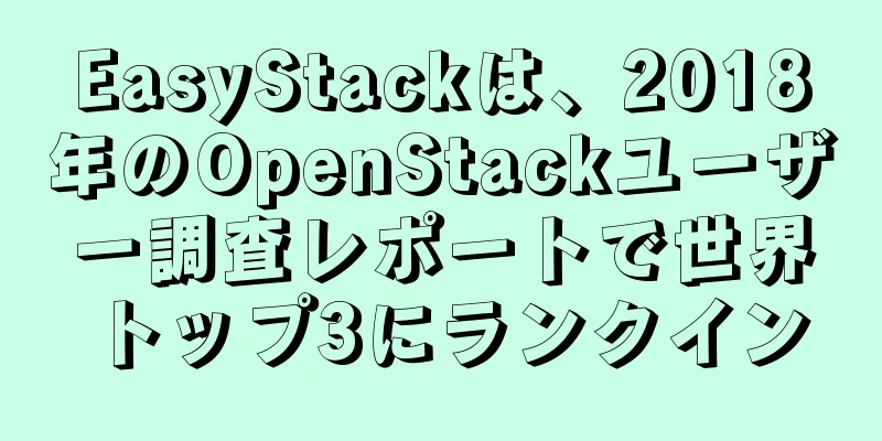 EasyStackは、2018年のOpenStackユーザー調査レポートで世界トップ3にランクイン