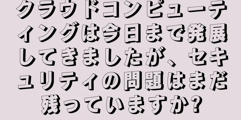 クラウドコンピューティングは今日まで発展してきましたが、セキュリティの問題はまだ残っていますか?